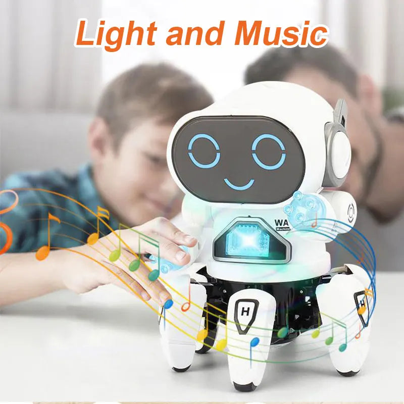 Robot de música de baile para niños y niñas, juguete educativo de 6 garras, pulpo, Araña,