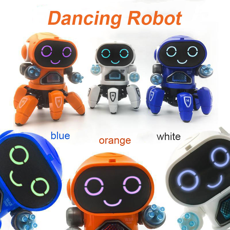 Robot de música de baile para niños y niñas, juguete educativo de 6 garras, pulpo, Araña,