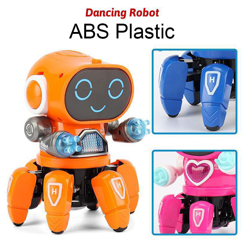 Robot de música de baile para niños y niñas, juguete educativo de 6 garras, pulpo, Araña,