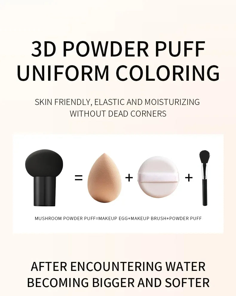 Magic Foundation Mushroom Head Air Cushion CC Cream Waterproof Brighten Foundation Cream Women Base Makeup Face Korean Cosmetics